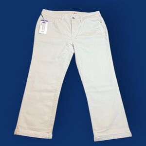 NWT Santana Tummy Control Jeans in Cream Rolled Cuff sz 8 & 14